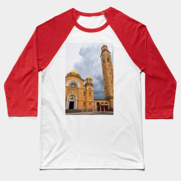 Christ the Savior Serbian Orthodox Cathedral in Banja Luka, Bosnia Baseball T-Shirt by jojobob